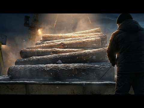EXTREME Night Shift With Wide Logs — Wood Chips.