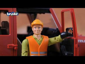 Vidéo jouets bruder 03651 camion mercedes arocs avec benne et grue de chargement