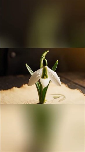 Snowdrop flower sketch becomes real #shorts #sketch #drawing #art