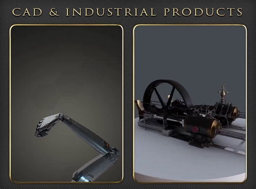 CAD & Industrial Product 3D Visualization Renderings