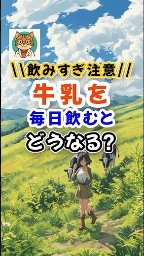 🥛牛乳を毎日飲むとどうなる❓意外な落とし穴と健康ポイント3選【栄養雑学】
