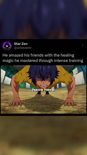 He amazed his friends with the healing magic he mastered through intense training 🙏