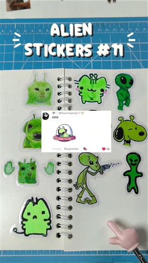 alien stickers parte 11 #drawings #sticker #pugs #aliens #diy