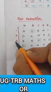 Ug-trb, Maths, Operational Research, Assignment Problem, Hungarian Method, Pg-trb, Polytechnic trb