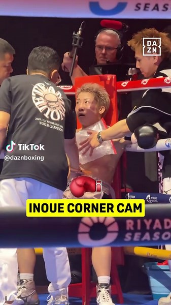 Naoya Inoue is always calm in the corner 🥶 🎟️ Buy #RINGV: Night of the Samurai | Live now on DAZN 🤳