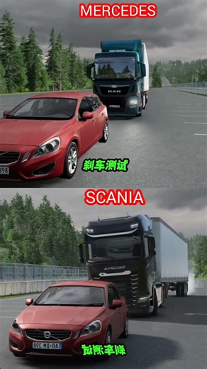 Mercedes vs Scania: Automatic Emergency Braking System Test