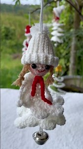 Crochet little angel wind spinner ▶️ tutorial video on my channe #crochetanywhere #crochetchristmas