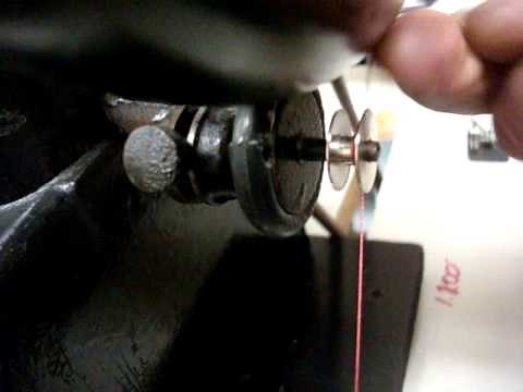 Singer 29-4 How to thread the Bobbin winder