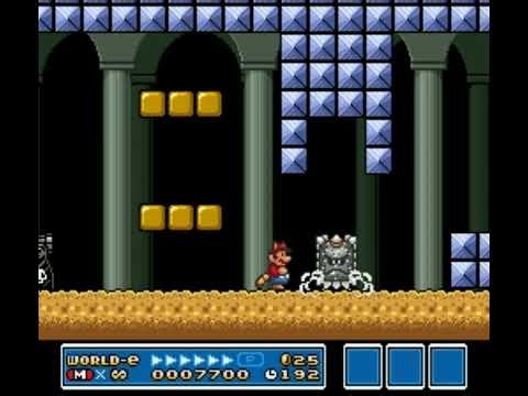 SMB3 for Super Mario All-Stars Custom Level #573 - Sloped Up Fortress