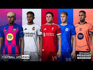 PES 2021 & Football Life 2025 - New Kits 25/26 Sider + How to Install