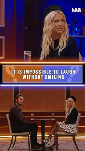 Millie Bobby Brown & Chris Pratt find out if it's impossible to laugh without smiling... #agreetodisagree #milliebobbybrown #chrispratt | LADbible