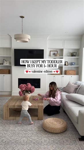 EDIT** the activity is for my toddler. Not the baby in the video 😂 These little toddler Valentine’s Day crafts are perfect to keep the kiddos busy and also work on their hand eye coordination! We made wands, bracelets, necklaces and key chains with these! So much fun even the big kids joined in #toddlermom #toddleractivities #toddleractivitiesathome #toddlerplayideas