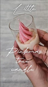 Little Pinkmas Tree Candle 🎄🩷 | DIY Christmas Candle Tutorial 🫶❄️