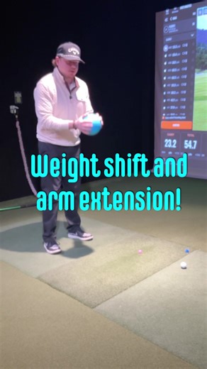 Use this drill to fix your weight shift and extend the arms better! #golf #golfswing #golfpro #golflessons