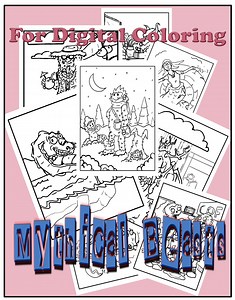 Mythical Beasts Digital Coloring Book 2 - Etsy Canada