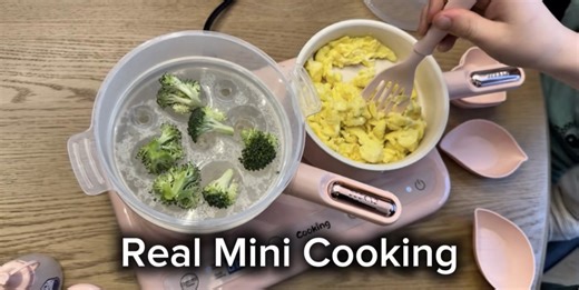 Watch Mini Cooking Set for Kids - Real Stove in Action on Amazon Live