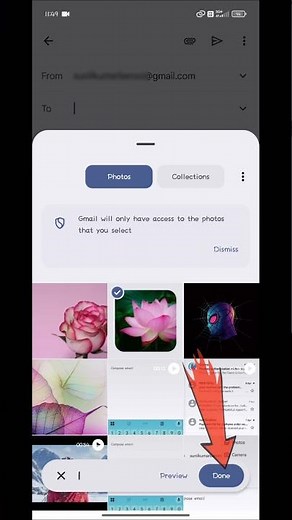 Attach files to gmail (mobile)