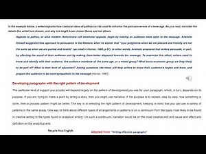 Writing effective paragraphs - 17 Development