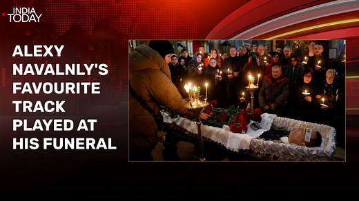 Video: 'Terminator 2' theme song plays as Alexei Navalny laid to rest
