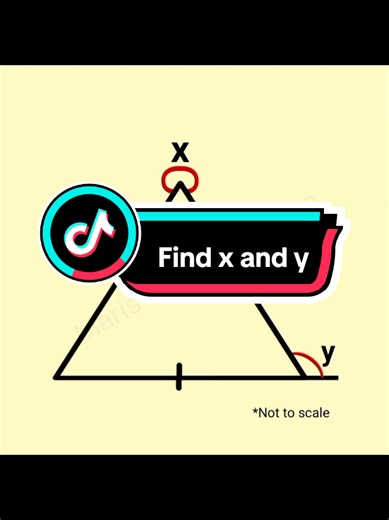 Simple geometry challenge Find x and y #mathematics #math #education #learnontiktok #fyp