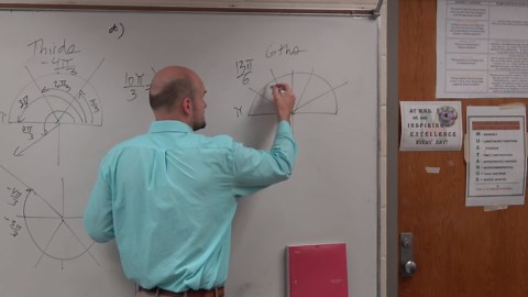 Graph a radian larger than a revolution using sixths