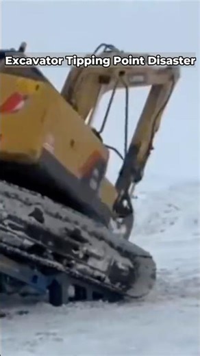 Excavator Tips Over During Loading #fail #construction