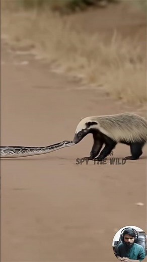 A fatal battle between the honey badger and the python unfolds in the wild.