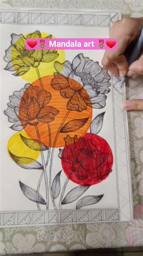 mandala art #art #kidscreativeskills #mandala #drawing #sketch #shorts #shortvideo #mandalaart