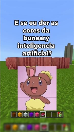 I gave my artificial intelligence the colors of Buneary #minecraft #gooner #pokemon #meme