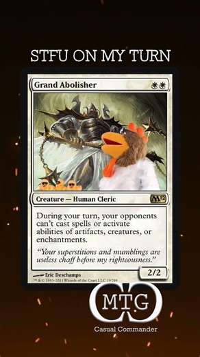 Play cards on your turn - MTG Casual Commander #mtg #memes #grandabolisher #stfu #madpuppets