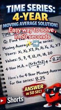 time series four yearly moving solution 💯 #statistic