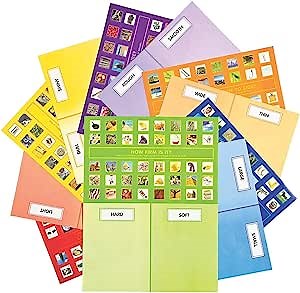 Kicko Giant Properties Sorting Sticker - 12 Sets of Classifying Sticker Scenes for Classroom Treats and Rewards, Goody Bags, School Activities, Group Projects, Arts and Crafts