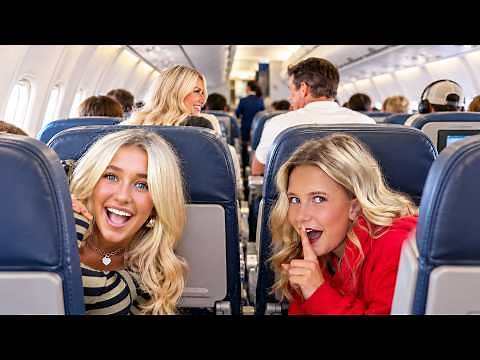 We SNUCK onto an AiRPLANE! *FOLLOWiNG PARENTS* 😳✈️