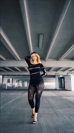 Edgy Elegance: Sheer Lace Leggings + Off-Shoulder Top