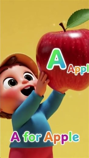 a for apple / abcd song / kids #kids #ytshorts #nurseryrhymes #shorts