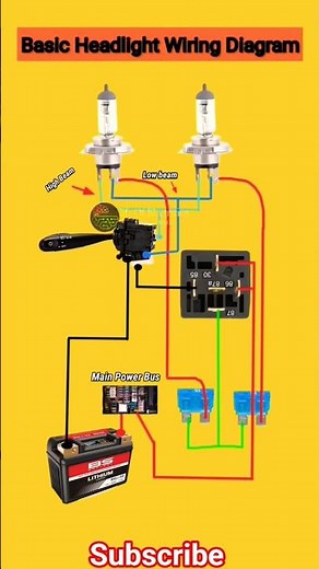 Basic | headlight | wiring | diagram | #education #sinceproject #fyp