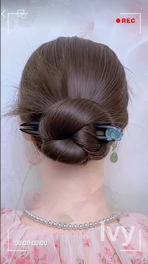 ✨ Easy & Elegant Updos with Hair Accessories 💕 #Updo #hairstyle