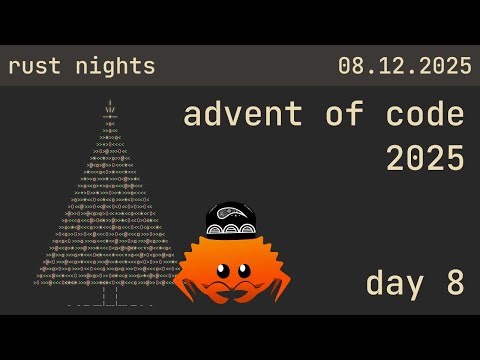 🇺🇿 day 8 @ advent of code 2025 @ rust nights | 08.12.2025