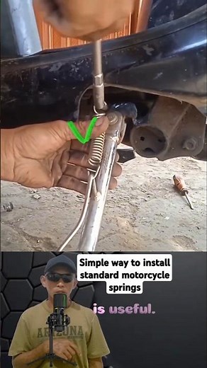 Simple way to install standard motorcycle springs #shortvideo #shorts