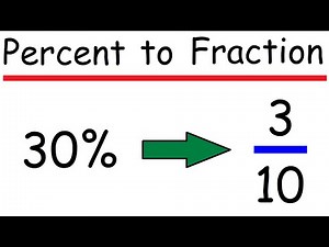 Converting Percents to Fractions - Math