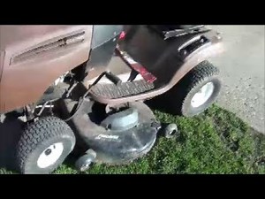How To REPLACE the BELT and BLADES on a 46" CRAFTSMAN Riding Lawnmower. Without taking the deck off!