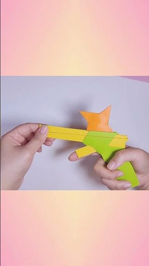 😎진짜 발사되는 총! 슈팅건 종이접기 💥🔫 A4용지로 만드는 표창총 #Shorts