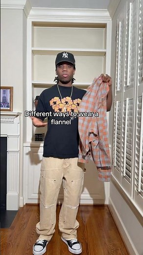 5 different ways you can style a flannel or overshirt in the summer/spring #streetwear #fashion
