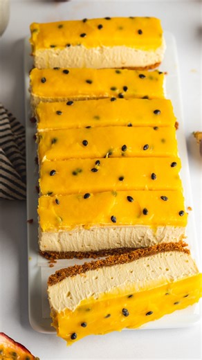 17K views · 854 reactions | This easy vegan passion fruit cheesecake...