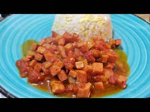 Spam in Ranchera Sauce with Eggs and Rice Recipe