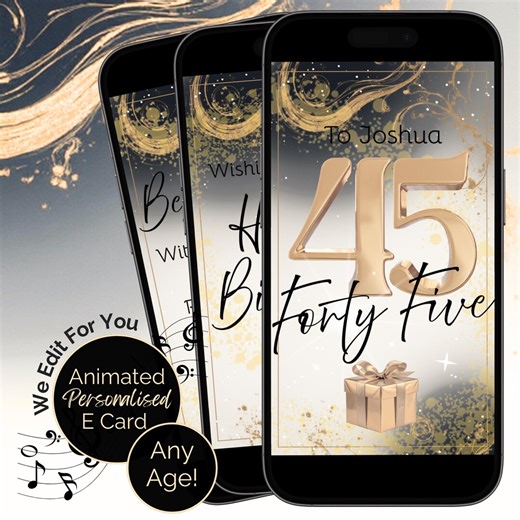 Personalised Animated Birthday Ecard, Digital Electronic Card With Audio. Created for You. - Etsy