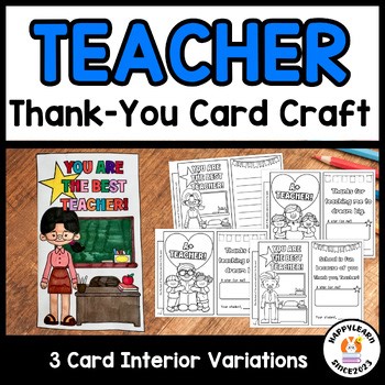 Teacher Thank You Card Craft | Printable Coloring Cards & Writing | K–2