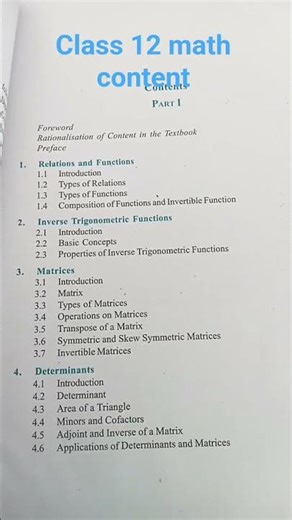 class 12 math both part content 👍👍##ncert based