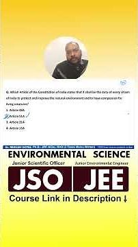 Environmental Science Important Questions | RSPCB JSO & JEE 🌎 Environmental Science | CPCB | HPSC