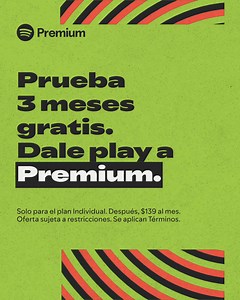 Playlists épicas, jams con amigos, recomendaciones musicales diarias… la lista es interminable. Cámbiate a Spotify Premium. | Spotify